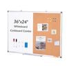 VEVOR Whiteboard & Cork Board White Combo with Aluminum Frame for School Home