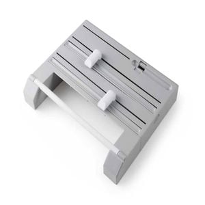P&p White Kitchen Wall Mount Wrap Dispenser Foil Cling Film Holder Storage Organizer