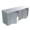 Build-a-Shed 1.2 x 5.2 x 2.0m Zinc Skillion Double Plus Dual Double Hinged Side Doors Shed