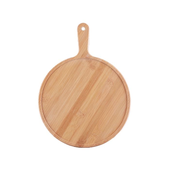 SOGA 11 inch Blonde Round Wooden Tray