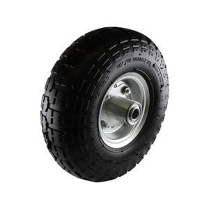 Move It 3.5 x 4" Pneumatic Steel Trolley Wheel with 5/8" Axle Diameter