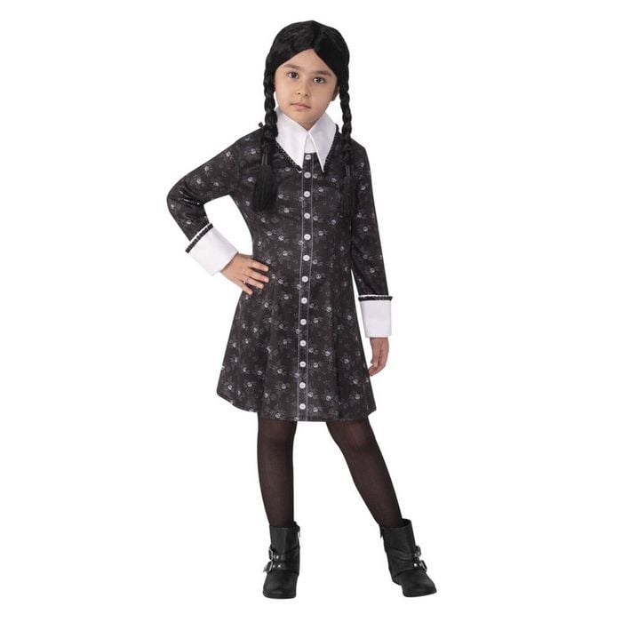 Rubies Wednesday Addams Girls Dress Up Halloween Party Costume Outfit Size S
