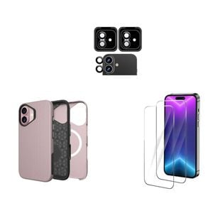 Icoverlover For Iphone 17 Case Compatible With Magsafe Tough Rose Gold + 2x Screen + 2x Camera Lens Protectors