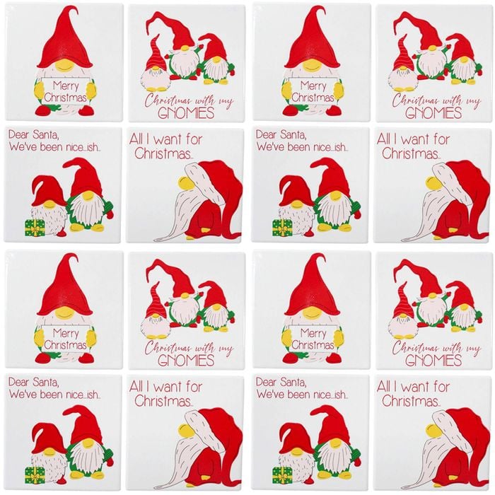 4x 4pc LVD Coasters Gnomies Decorative Barware/Serveware Home Kitchen