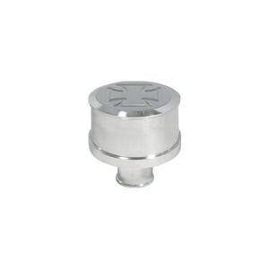 Cal Custom Chromed Aluminium Push-In Breather Cap Iron Cross Design for Valve Cover