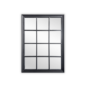 Elegant Collections Black Hampton's Medium Rectangle Mirror 95x130CM