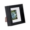 Nicola Spring 4 X 4 3d Shadow Box Photo Frame - Craft Display Picture Frame With 2 X 2 Mount - Glass Aperture - Black