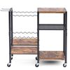 Advwin Fishing Rod Rack With Wheels, Holds 12 Poles, Rolling Tackle Storage Cart With 3-tier Shelves, for Garage And Shed, Black