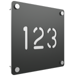 ProtectorAl 280 x 280mm Monument Custom House Sign Aluminium Cut Through