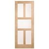 Corinthian 2340 x 720 x 35mm Internal Door White Oak Moda Translucent Glass AMODG23