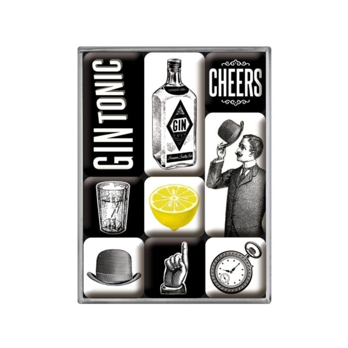 Nostalgic-Art Magnet Set Gin & Tonic