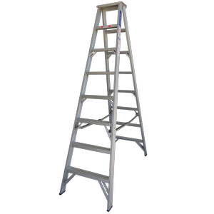 Indalex 2.4m 180KG Pro Series Industrial Aluminium Double Sided Step Ladder
