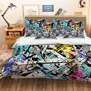 3D Graffiti Lines 139 Bedding Set Pillowcases Quilt Duvet Cover Set Queen King