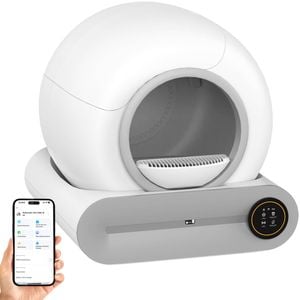 Advwin Automatic Self-Cleaning Cat Litter Box WiFi App Control 65L+9L
