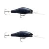 2x Rapala 5cm Shadow Rap Jack Deep Dive Crankbait Fish Lures - Matte Black UV