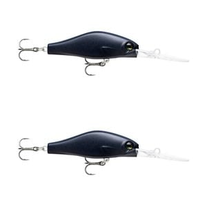 2x Rapala 5cm Shadow Rap Jack Deep Dive Crankbait Fish Lures - Matte Black UV
