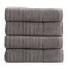 4pk Renee Taylor Cambridge 650gsm Textured 70x140cm Bath Towel - Fossil