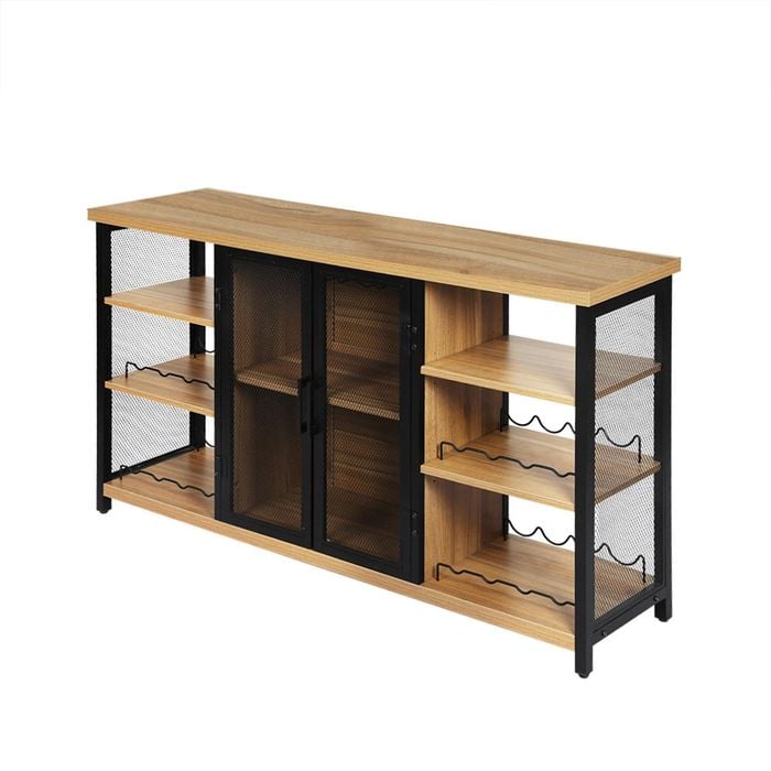 Levede Industrial Bar Adjustable Cabinet Wine Rack 140cm