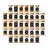 24pc Glass Spice Jars with Bamboo Labels & Lids