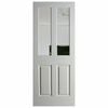Hume Doors 1980 x 660 x 35mm Ascot-G Open Top Smooth Interior Door Glazed Etchlite