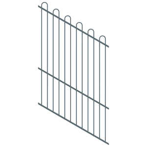 ProtectorAl 0350-1200W x 1800H Deep Ocean Loop Top Pool Fence Panel Raked 16-30º
