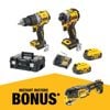 DeWALT 18V XR 2 Piece 5.0Ah Compact Combo Kit DCZ2050P2T-XE