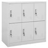 vidaXL Locker Cabinet Light Grey Steel Home Office School Storage Organiser