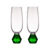Tempa Zhara Set of 2 Champagne Glasses Emerald