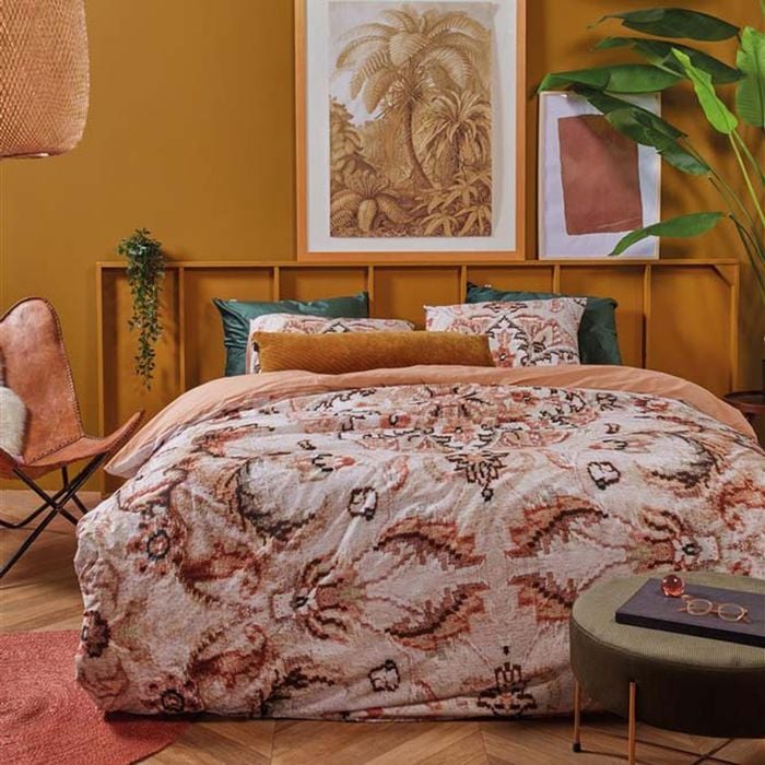 Bedding House King Natural Persian Rug Natural Cotton Quilt Cover Set