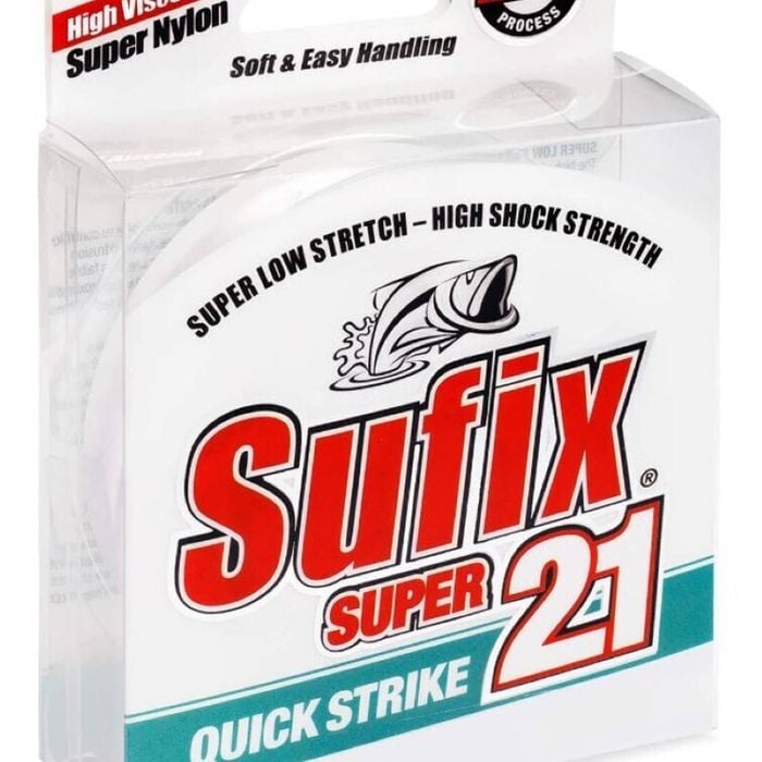240m Spool of 50lb Sufix Super 21 Clear Monofilament Fishing Line