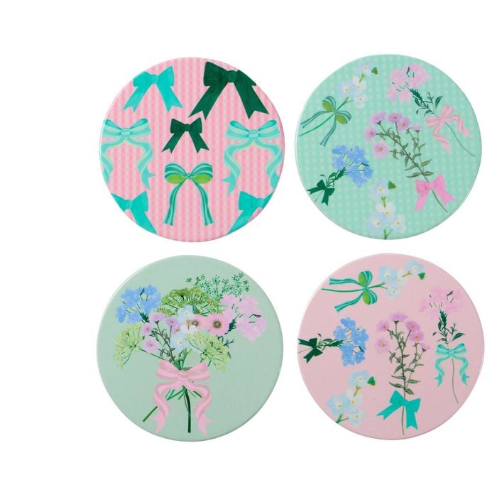4pc Maxwell & Williams Cherish Ceramic Coaster Assorted Kitchenware Set 10cm