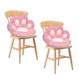 Soga 2x Pink Paw Cushion Lazy Sofa Plush Backseat Pillow Home Decor