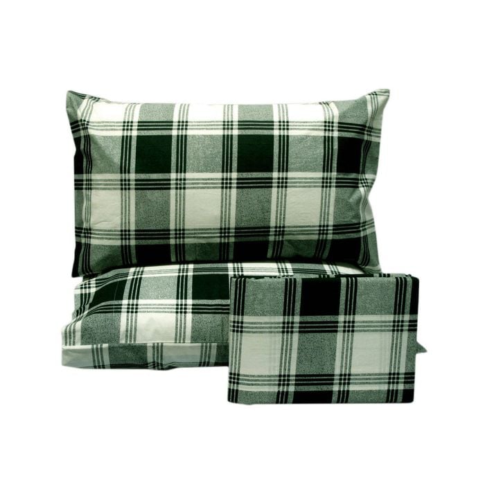 Luna Polyester Cotton Checkered Forest Quilt Cover Set King