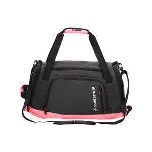 Swiss Waterproof Gym Sport Travel Duffel Bag Grey Pink