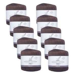 10pk Malli Super Strength 100% Cotton Crochet Knitting Yarn 3ply 50g Cappuccino