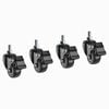 Desky Lockable Desk Casters - Fits Dual & Single Models (m8)