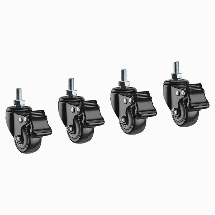 Desky Lockable Desk Casters - Fits Dual & Single Models (m8)