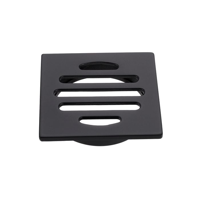 Kinetic 50mm Matte Black Square Floor Grate