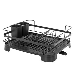 Hacienda Steel Frame Dish Drying Rack Durable Steel Frame, Removable Utensil Holder, Compact for Small Kitchens & Apartments