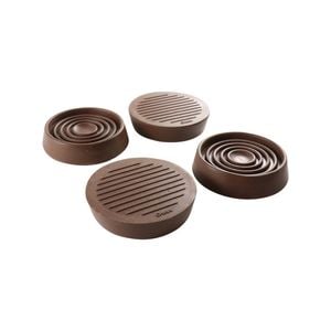 Surface Gard 44mm Brown Rubber Base Round Castor Cup - 4 Pack