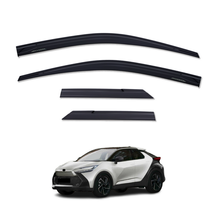 AUSGO Injection Weather Shields for Toyota C-HR CHR 2024-Onwards Weathershields Window Visors Wind Deflectors