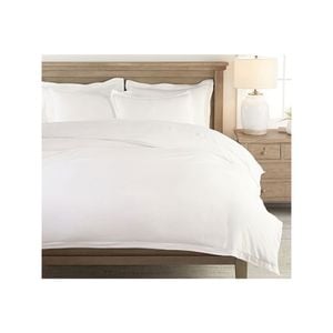 Jason Commercial King Bed Crisp Quilt Cover Tailored 240x210cm White