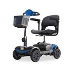 EQUIPMED Electric Mobility Scooter Portable Folding for Elderly Older Adult, SmartRider Black & Blue