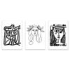 3pcs Black And White Abstract  Print 100% Australian Made 3 x 40x60cm (Metal Print)