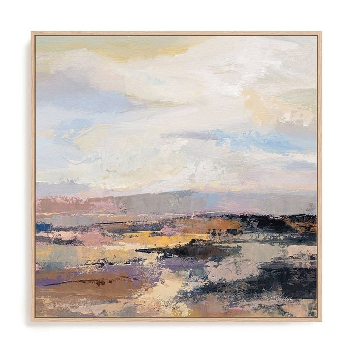 Artey | Road at Dusk II - Framed Canvas - Natural Frame - 84 x 84cm