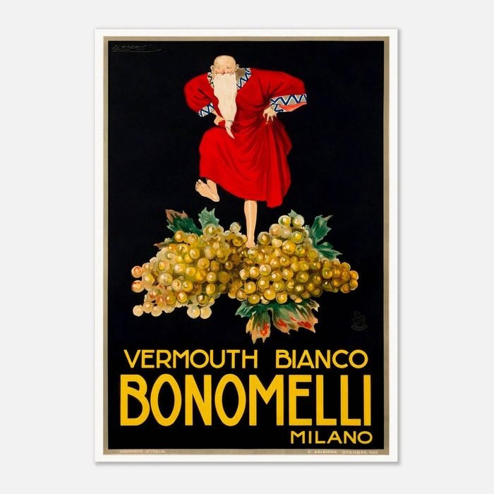 Galrie Vermouth Bianco Bonomelli Milano Vintage Advertising Poster Art Home Décor, Poster Only, A3 30 x 42cm (12 x 16inch)