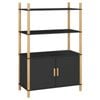 vidaXL Highboard Black Cupboard Sideboard Buffet Side Cabinet