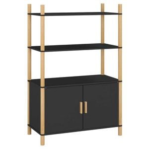 vidaXL Highboard Black Cupboard Sideboard Buffet Side Cabinet