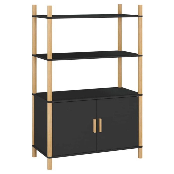 vidaXL Highboard Black Cupboard Sideboard Buffet Side Cabinet