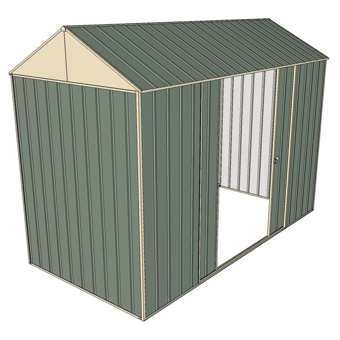 Build-a-Shed 1.5 x 3.0 x 2.3m Gable Double Sliding Side Door Shed - Green